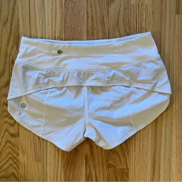 lululemon athletica White Speed Up Running Shorts 2.5” - Picture 2 of 6